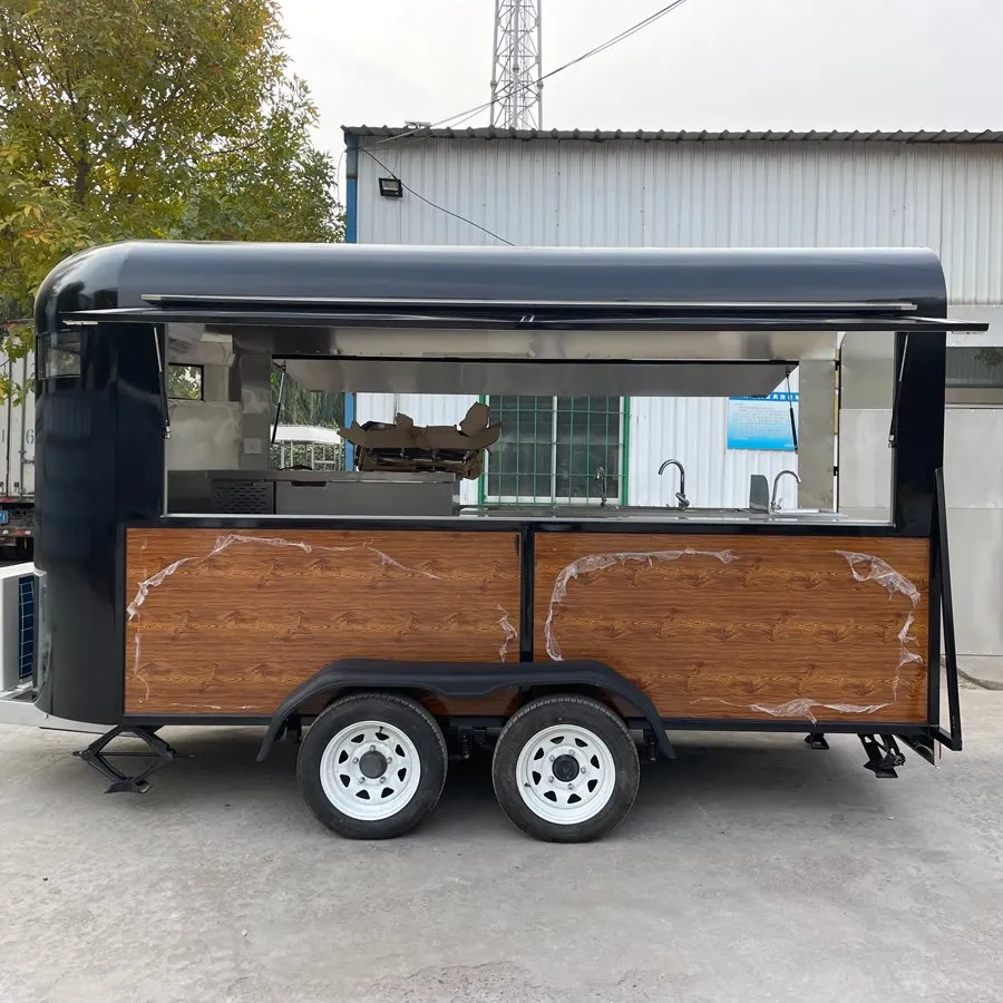 2025 Hot-Selling Mobile Street Kitchen Factory Customized Low Price Catering Fully Equipped Complete Kitchen Freezer Caravan Kiosk Fast Food Truck for Sale - Image 3