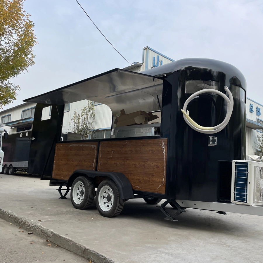 2025 Hot-Selling Mobile Street Kitchen Factory Customized Low Price Catering Fully Equipped Complete Kitchen Freezer Caravan Kiosk Fast Food Truck for Sale